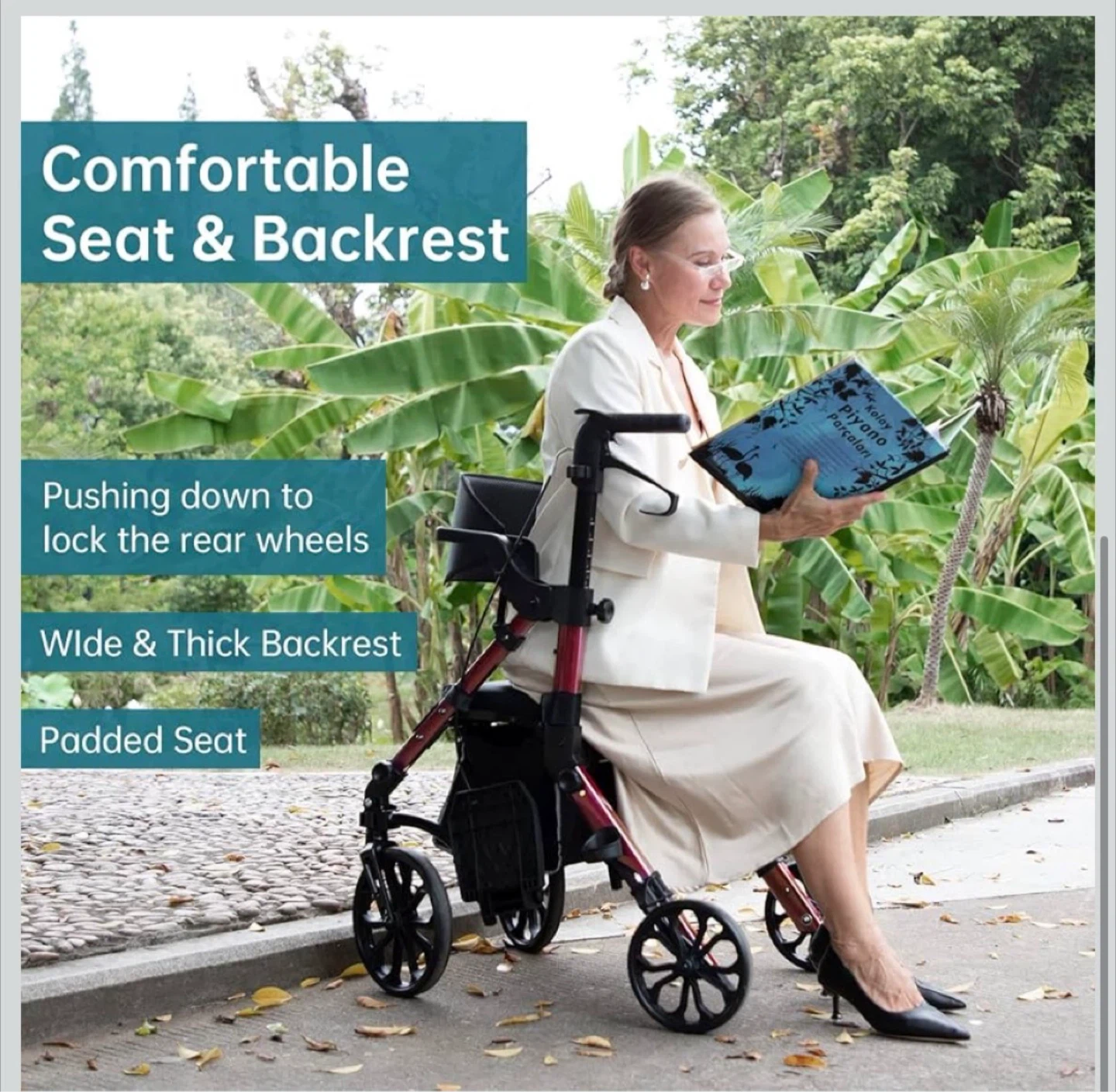 2 in 1 Rollator Walker Transport Chair - photo 4