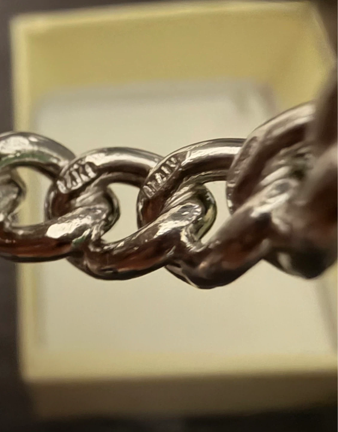 STEFANO ORO ITALY Curb Chain Ring white gold 14k - photo 5
