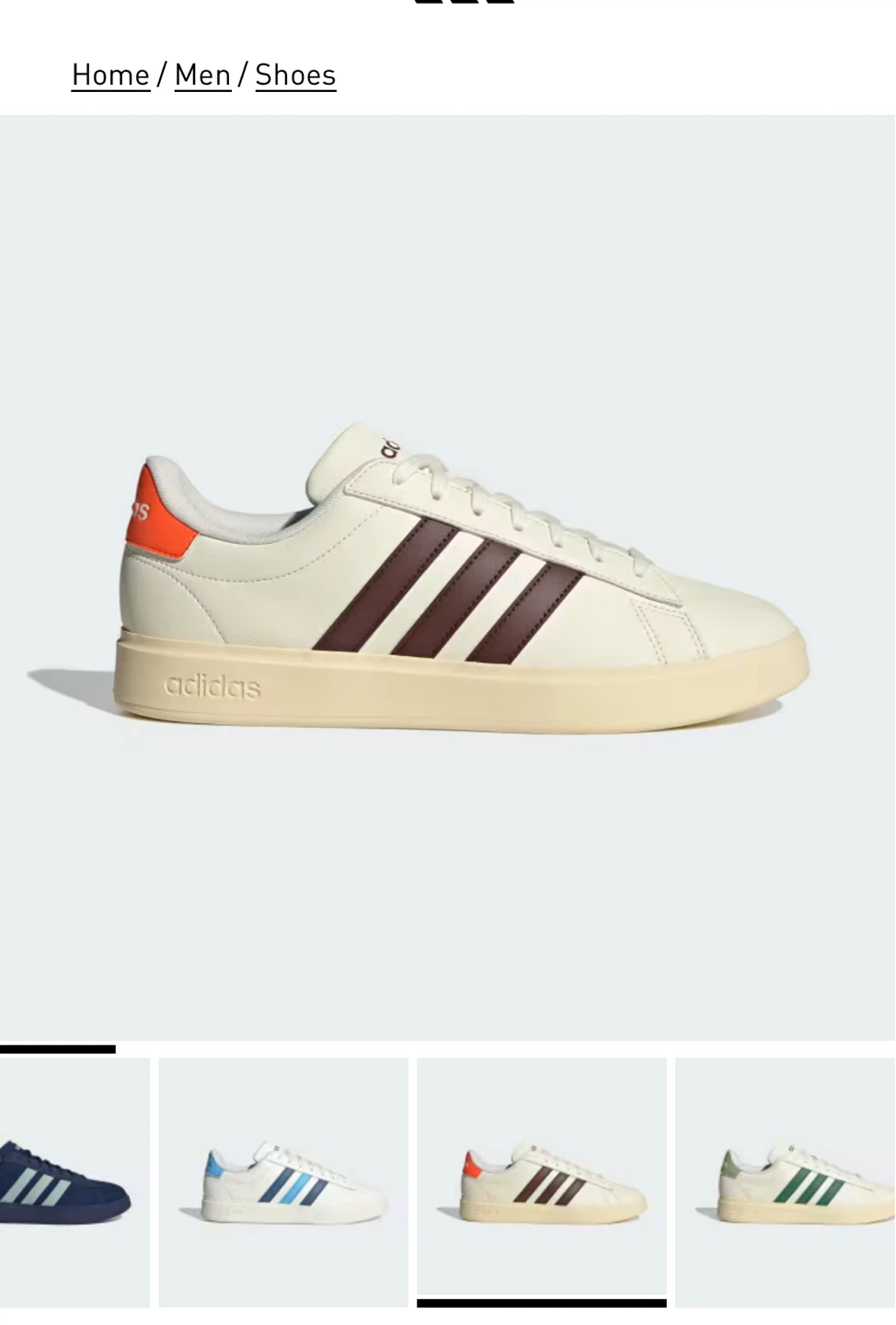 Adidas Grand Court 2.0 Shoes - Off White/Burgundy