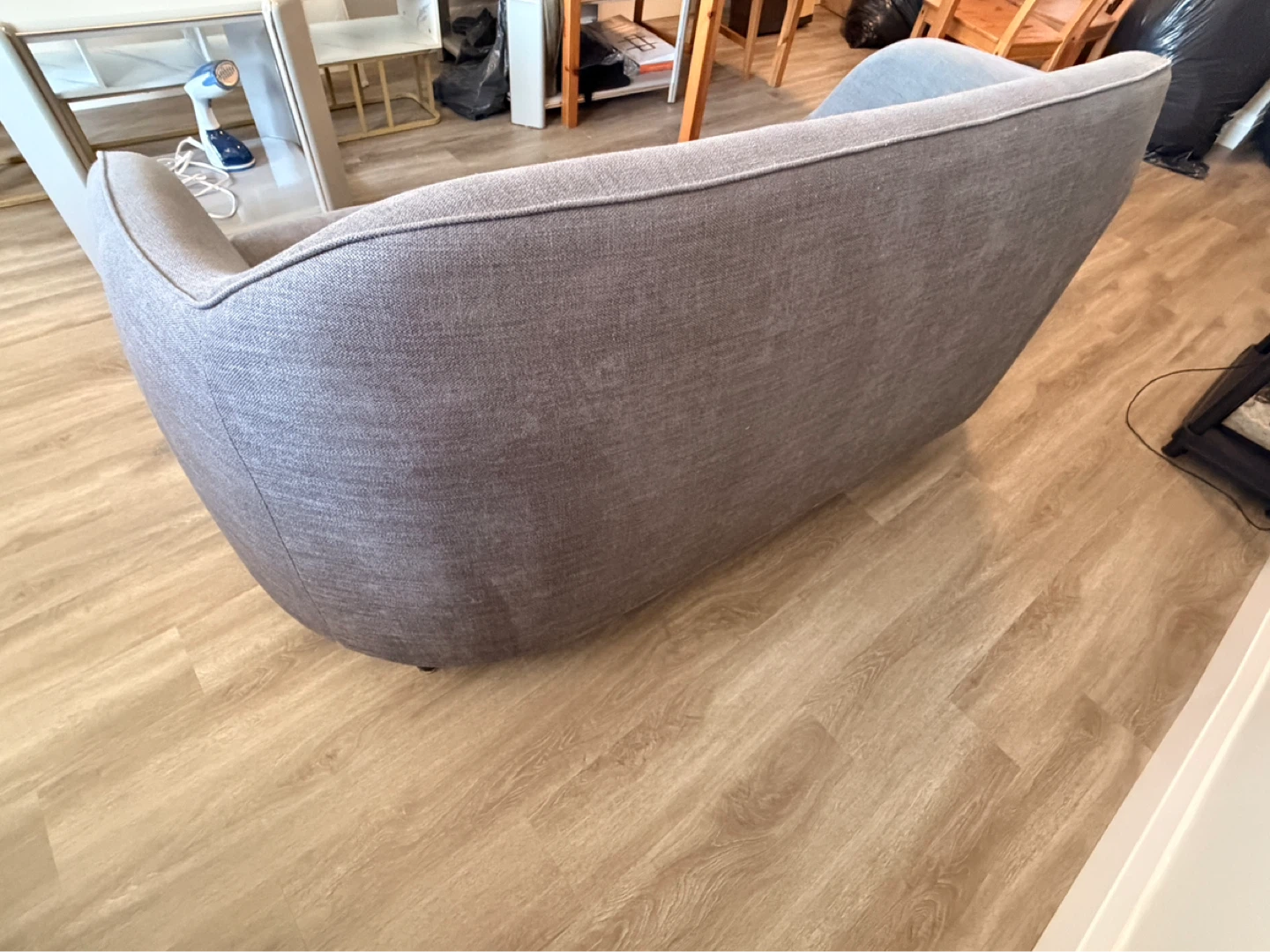Grey Fabric Loveseat Sofa - photo 3