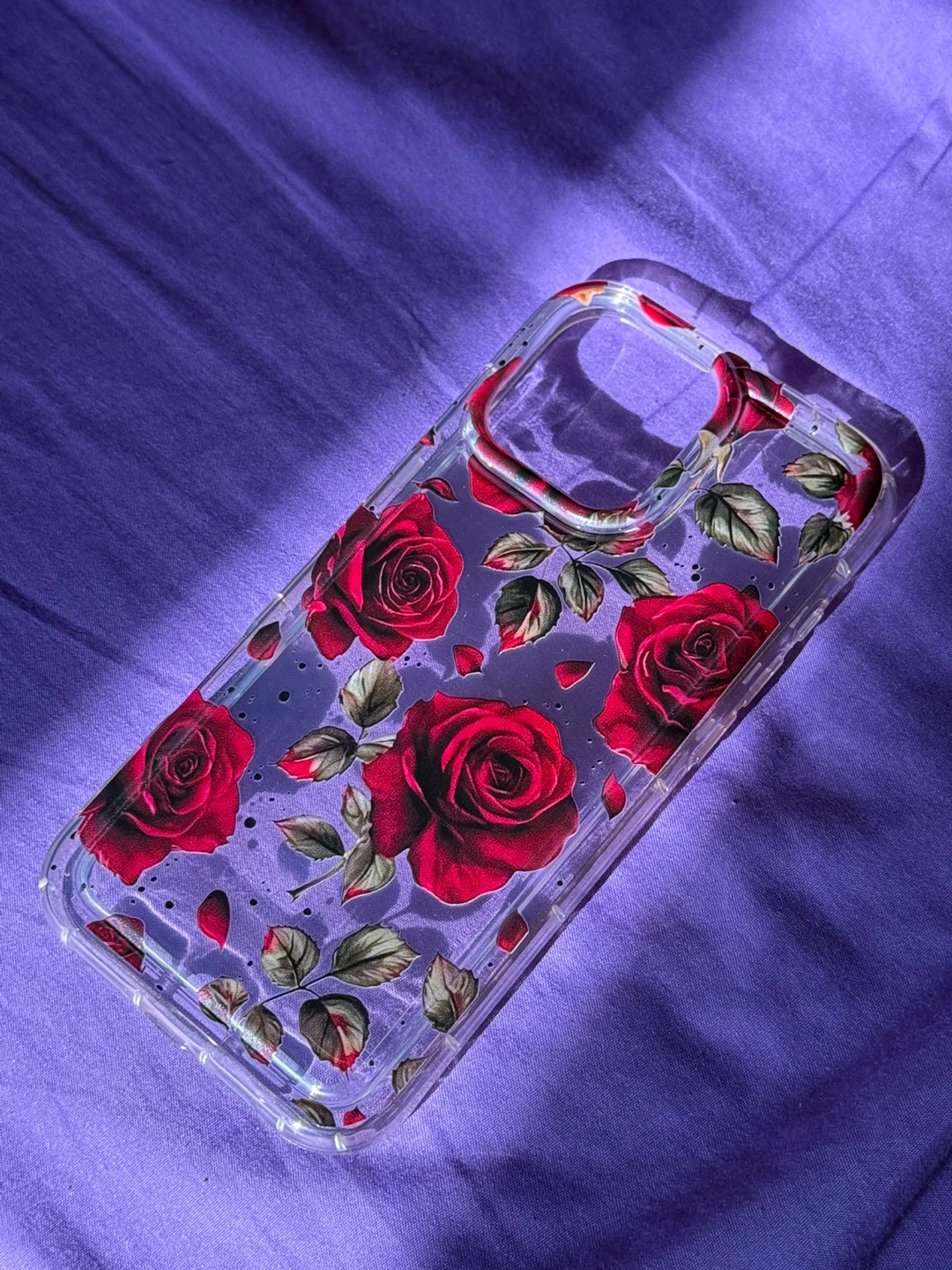 Clear Rose Pattern Phone Case 🌹🥀