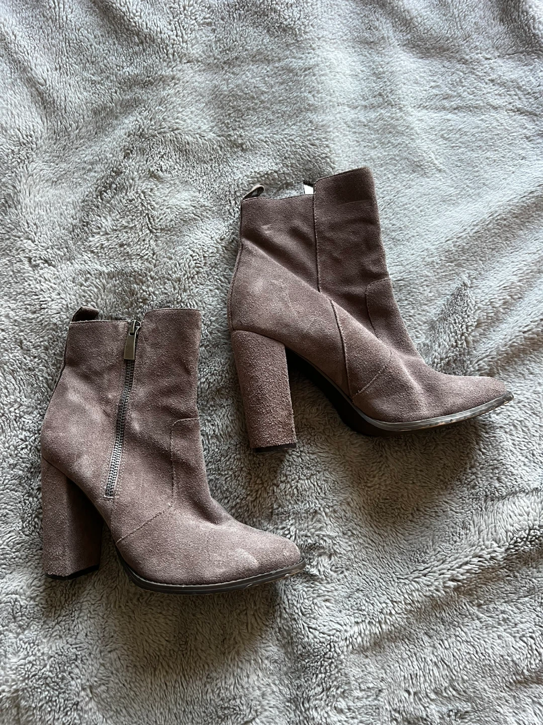 Taupe Suede Ankle Boots - photo 3