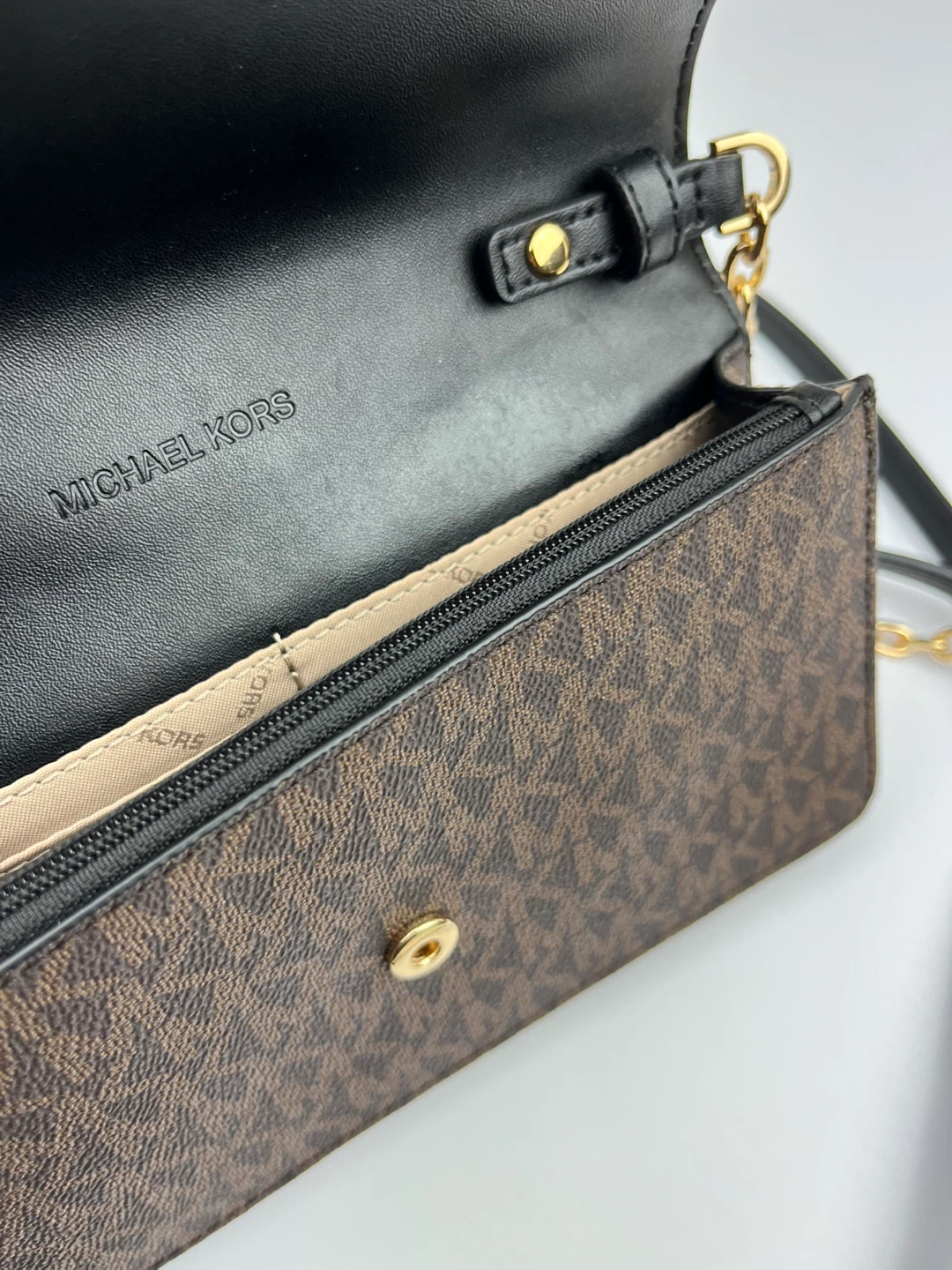 Michael Kors Brown Monogram Wallet/Clutch with Strap - photo 2