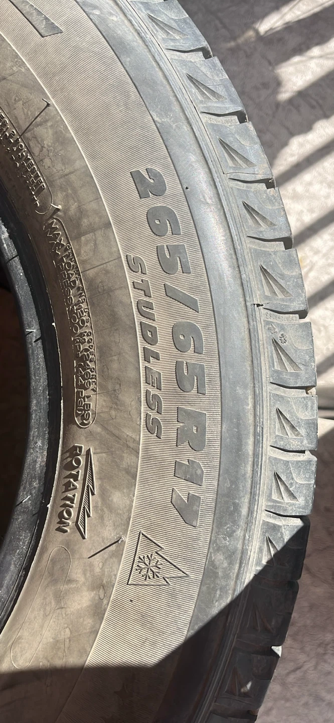 Michelin 265/65R17 Studless Winter Tires - photo 3