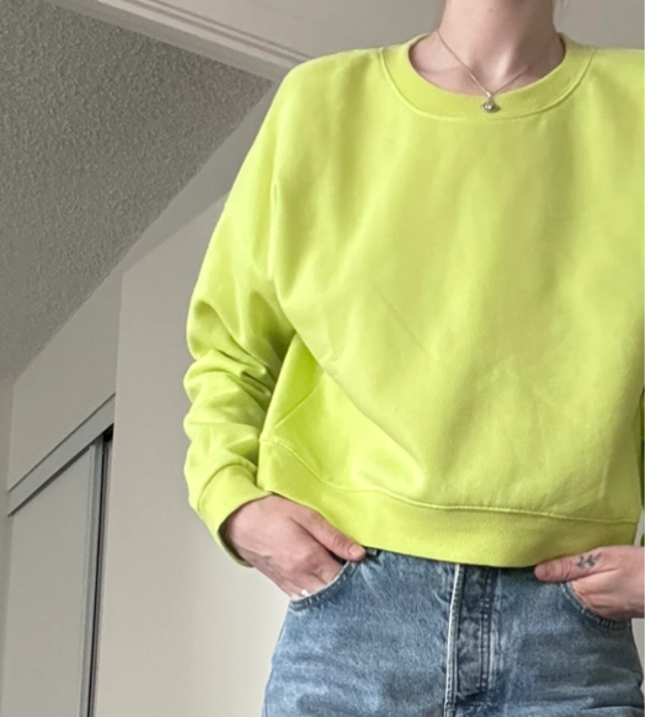 Vivid Lime Green Crewneck Sweatshirt
