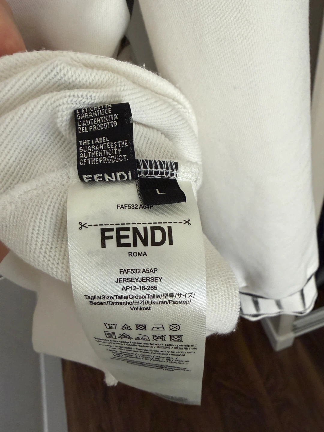 Fendi Roma Jersey Sweatshirt Size L-XL - photo 2