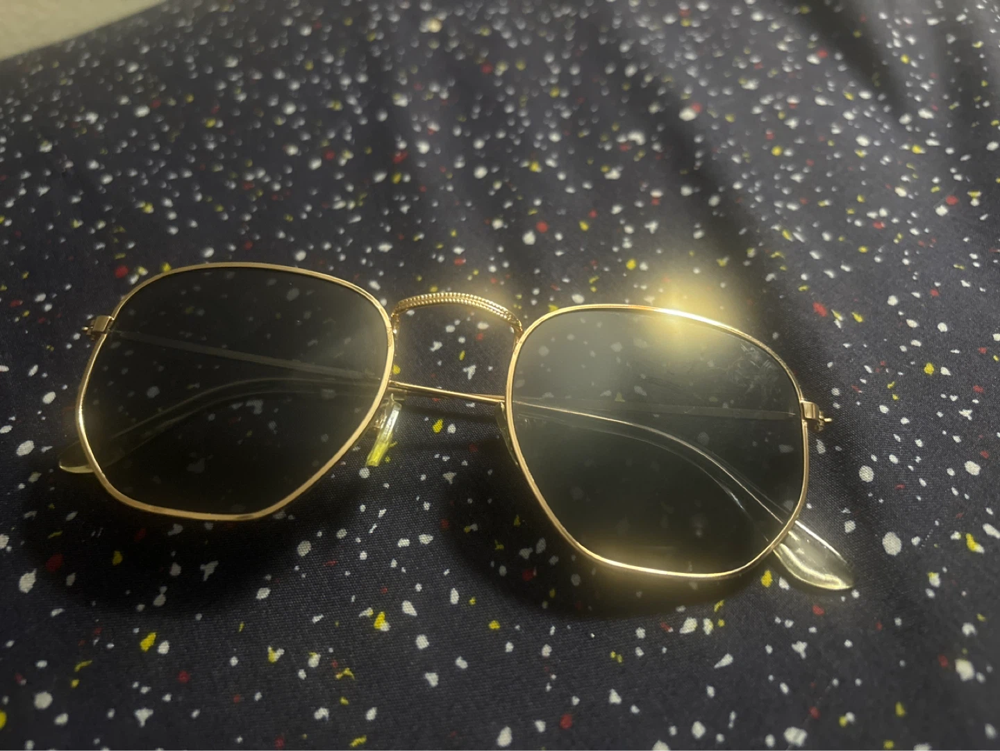 Gold Rimmed Sunglasses