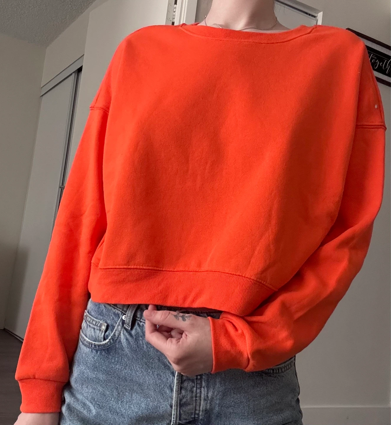 Orange Crewneck Sweatshirt - photo 4