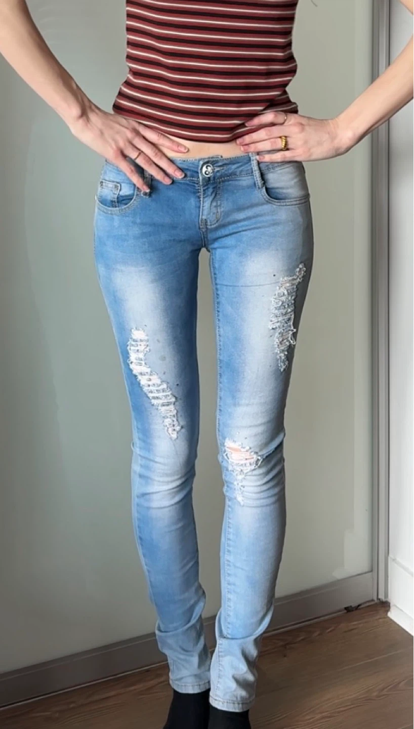 True Y2K Low Waist Skinny Jeans | Size XS