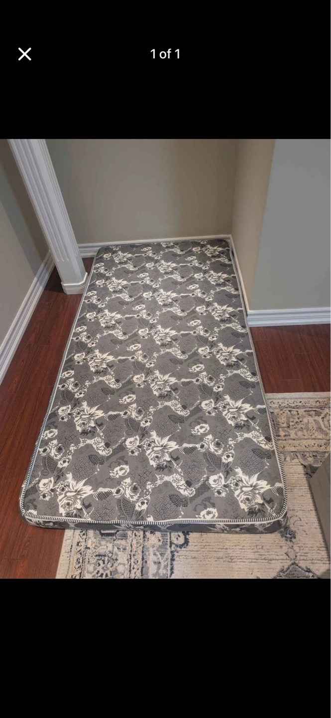 Grey Floral Twin Mattress