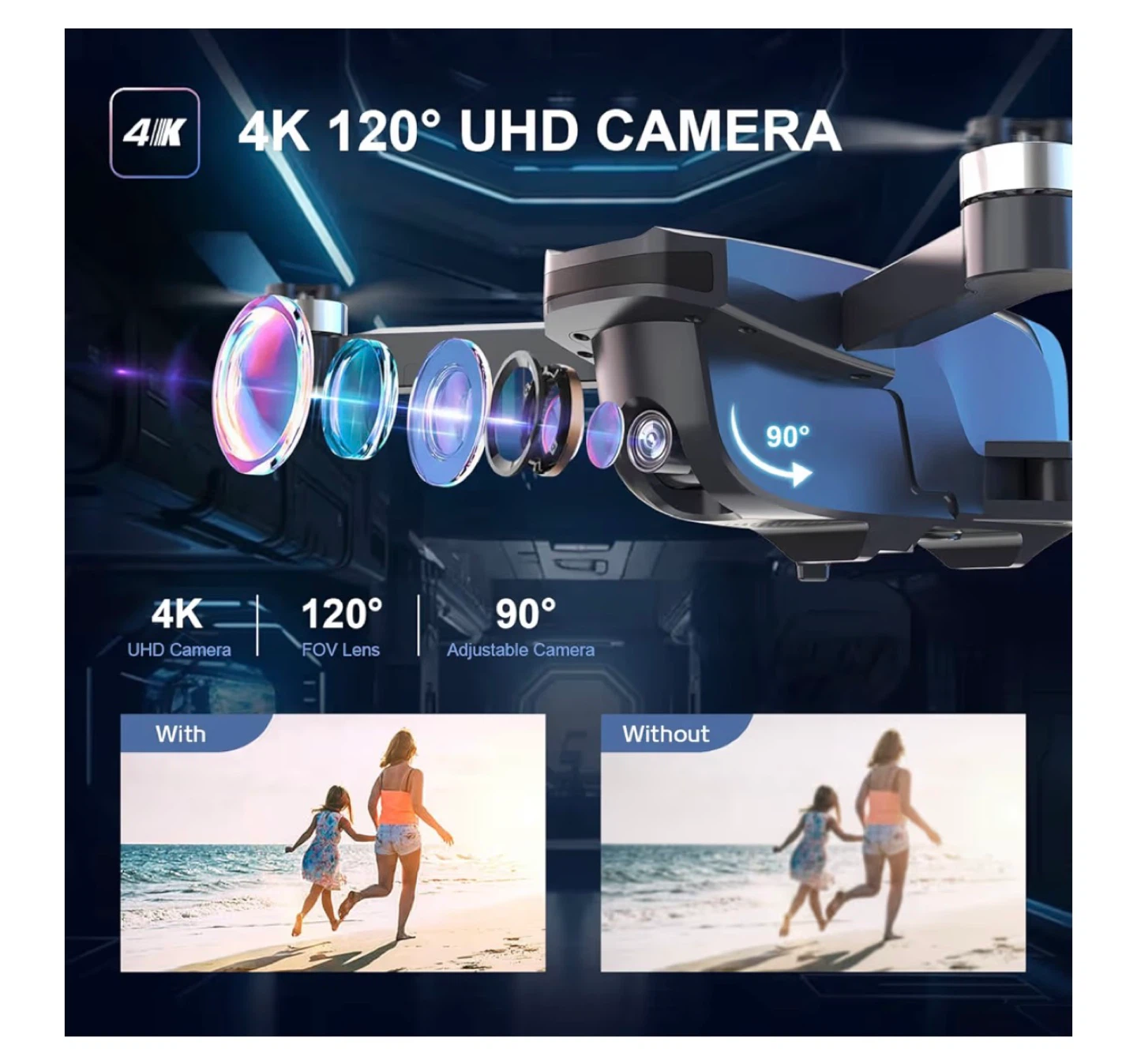 GPS Drone 4K Camera Wifi - Brushless Motor 52Min Flight - photo 5