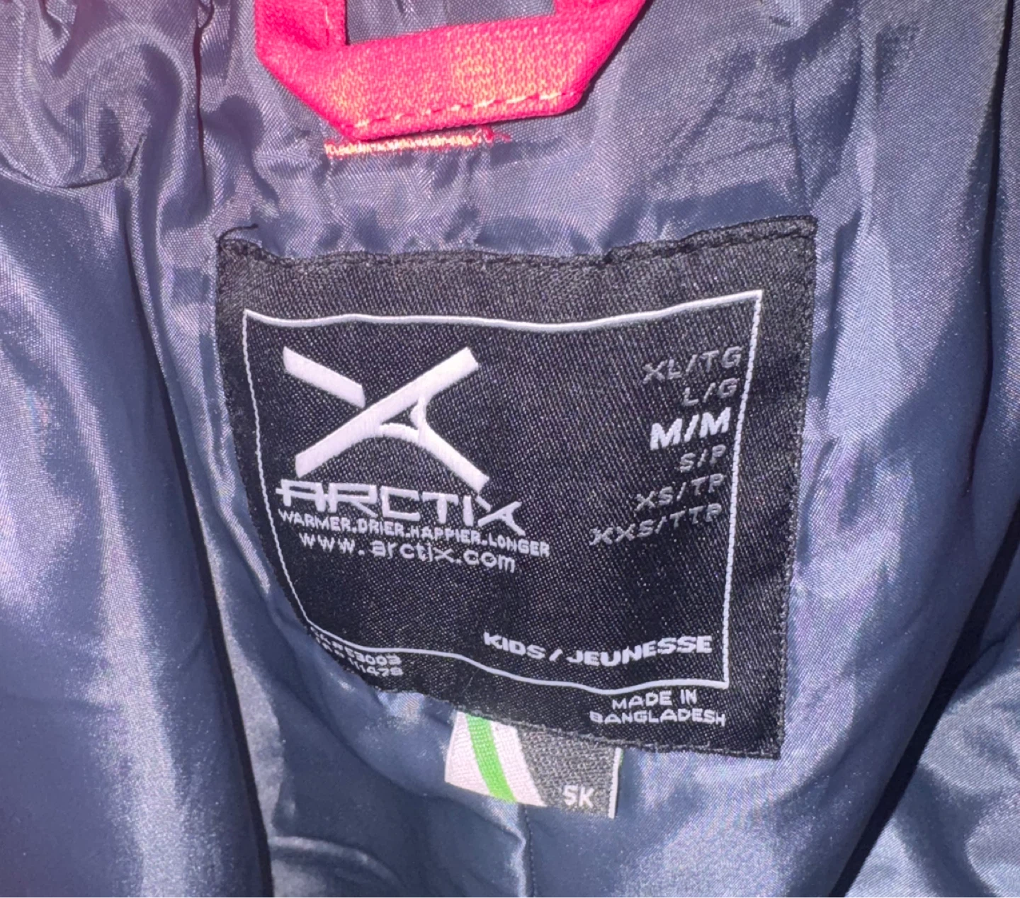Arctix Kids' Snow Bibs - Size M - Pink & Black - photo 4
