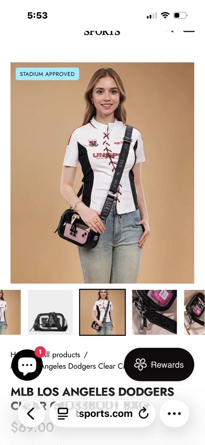 NEW MLB Clear Crossbody Bag - photo 4