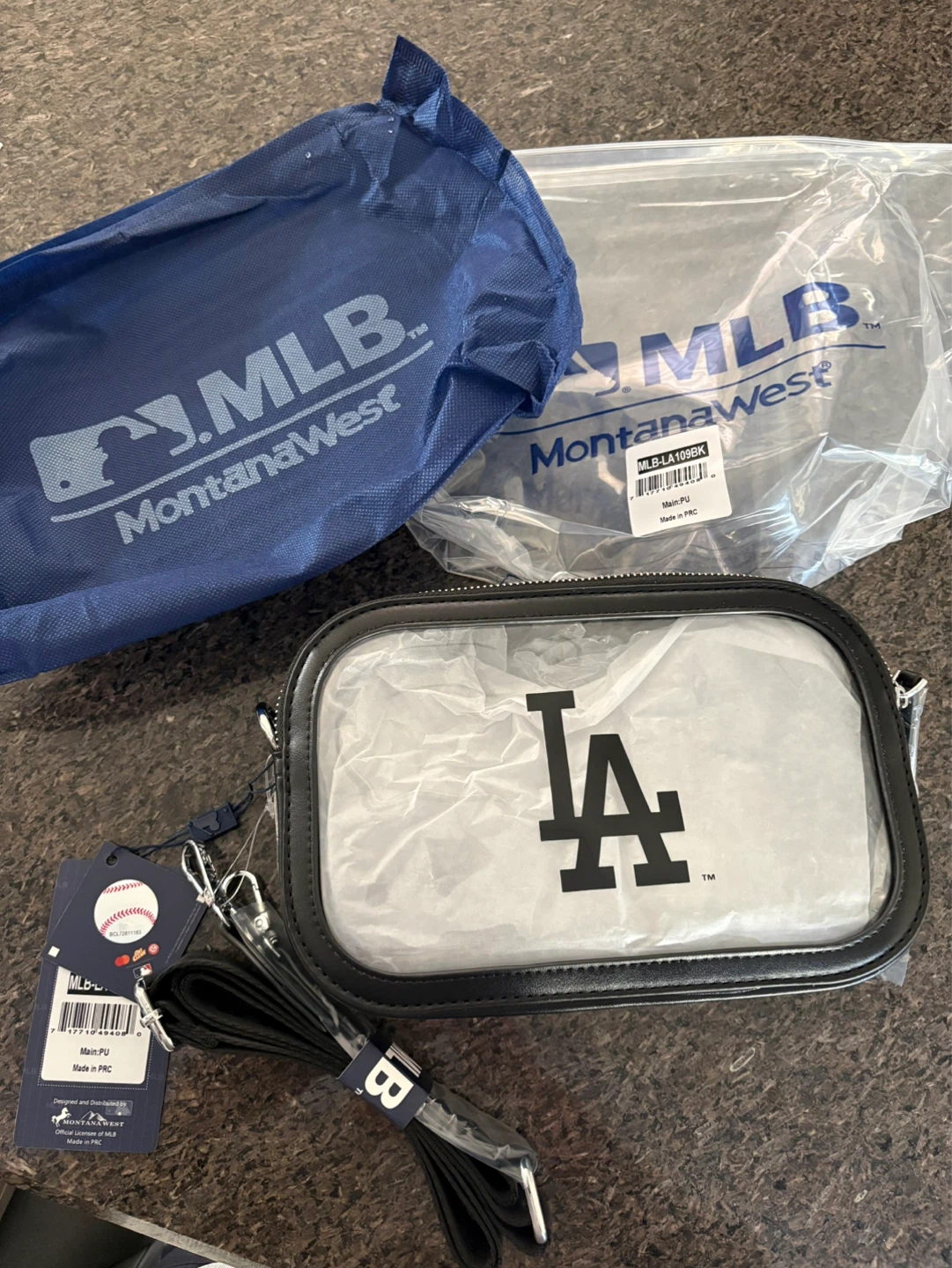 NEW MLB Clear Crossbody Bag