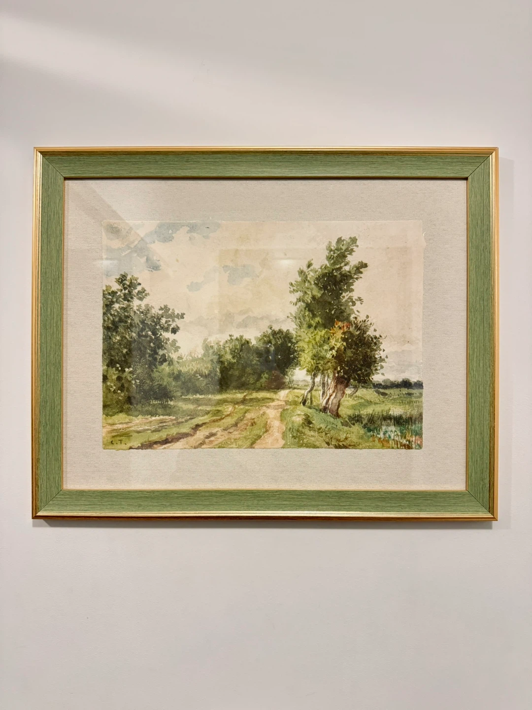 Framed Landscape Watercolour Painting