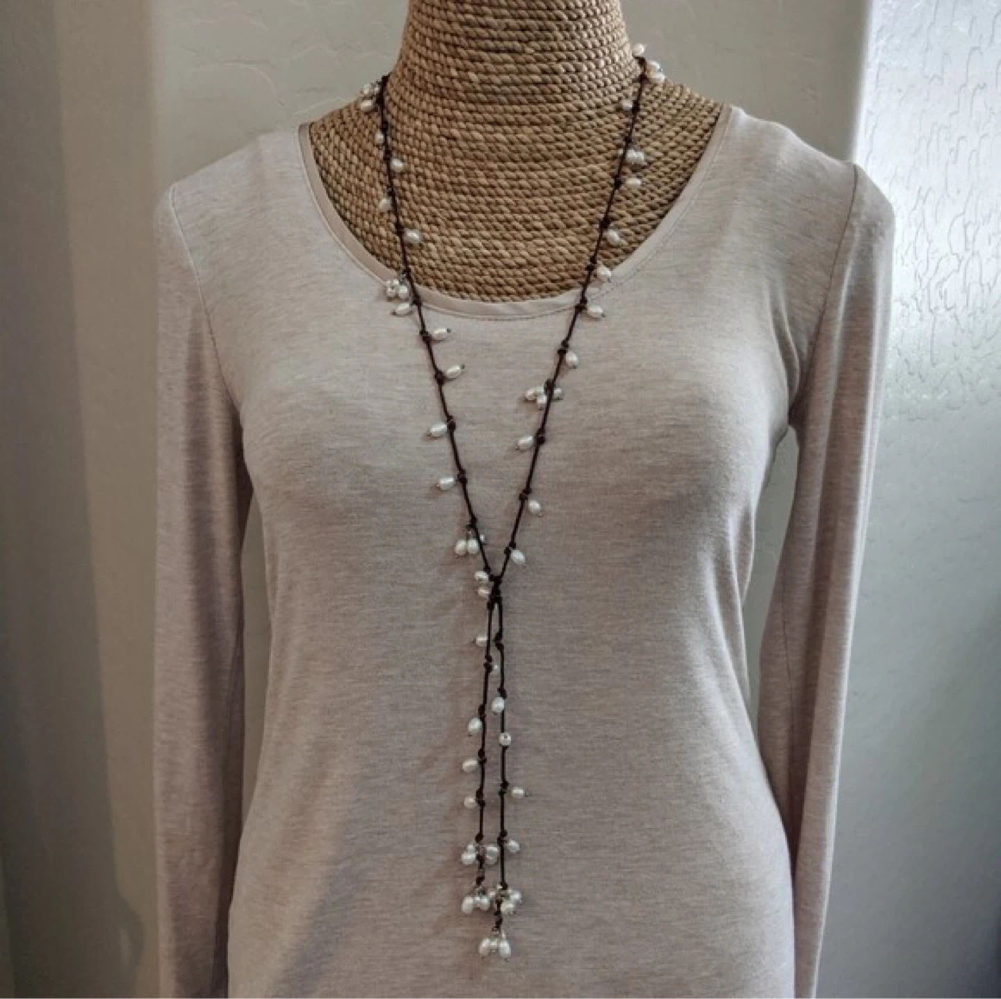 Silpada 925 Sterling Silver Pearl Lariat N2102.