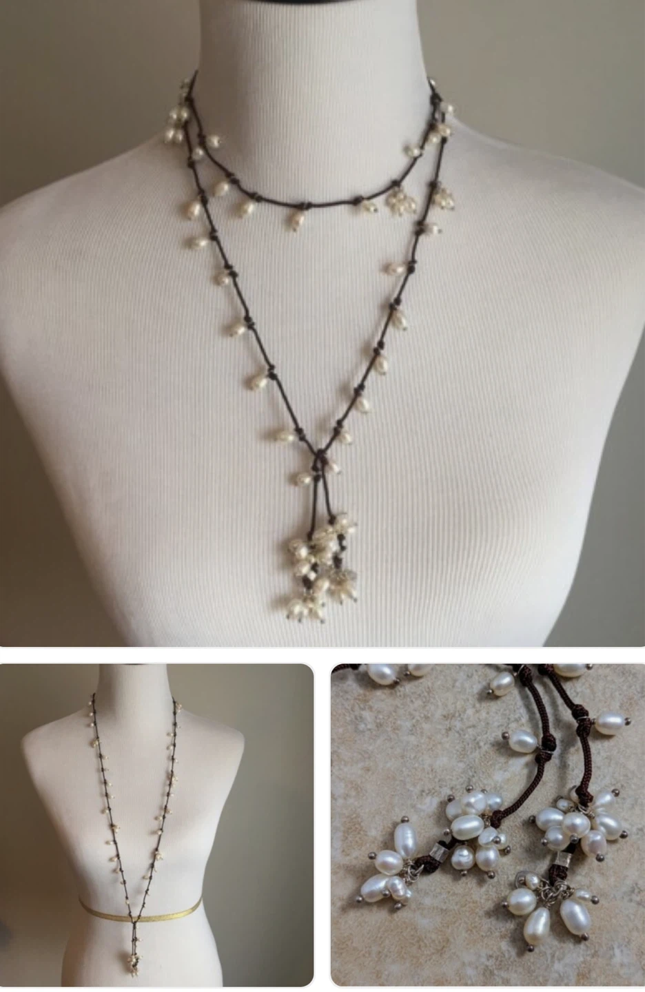 Silpada 925 Sterling Silver Pearl Lariat N2102. - photo 3