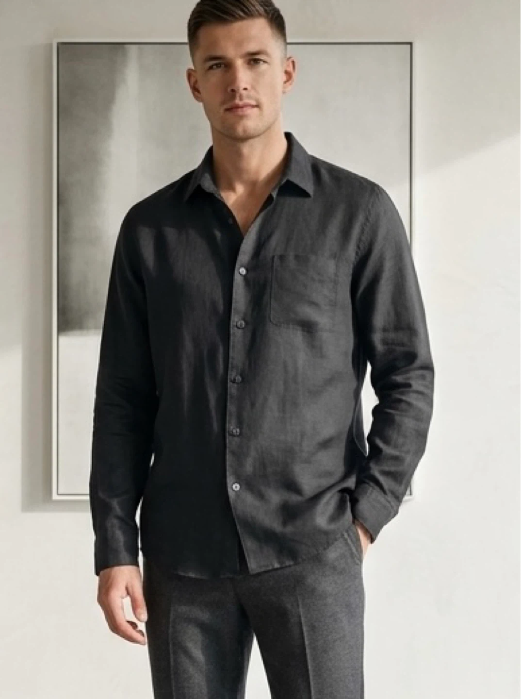 Men’s 100% Linen Shirt - XL
