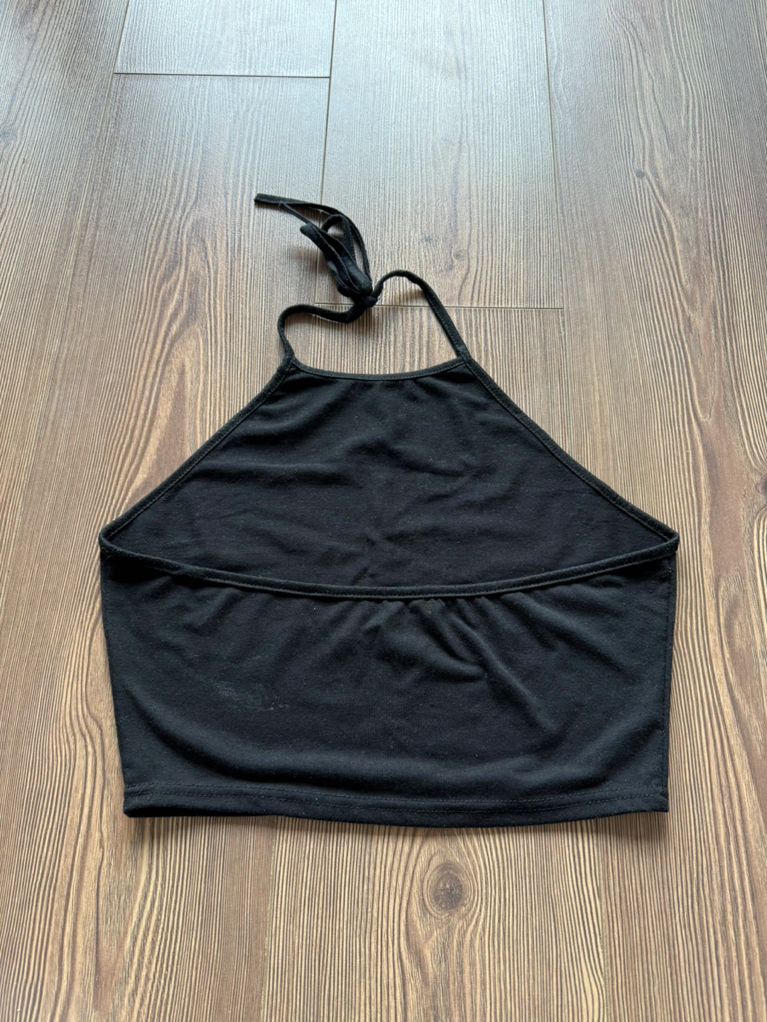 Black Halter Crop Top with Cactus Print - photo 3