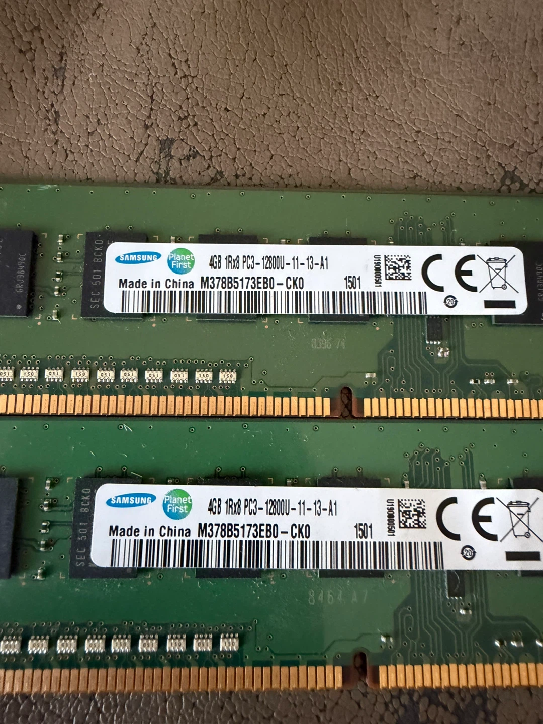 DDR3 RAM 4GB Sticks – Samsung PC3-12800U (Desktop Memory) - photo 2