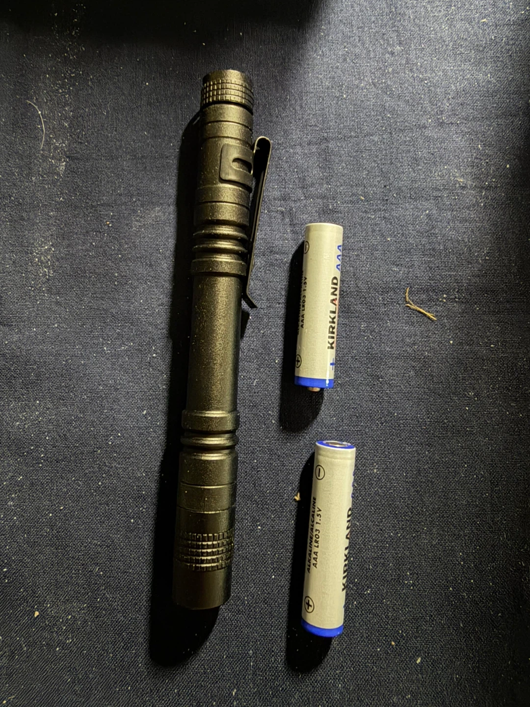 Black LED Flashlight with Clip