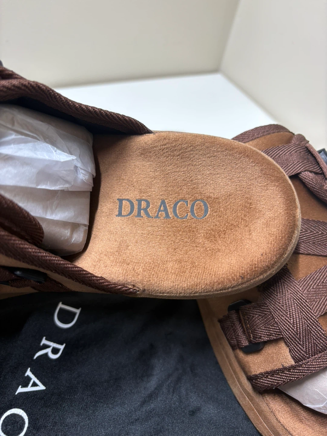 Draco Brown Strap Slides - photo 4