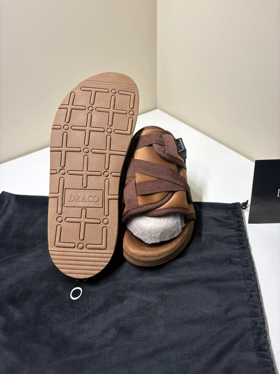 Draco Brown Strap Slides - photo 5