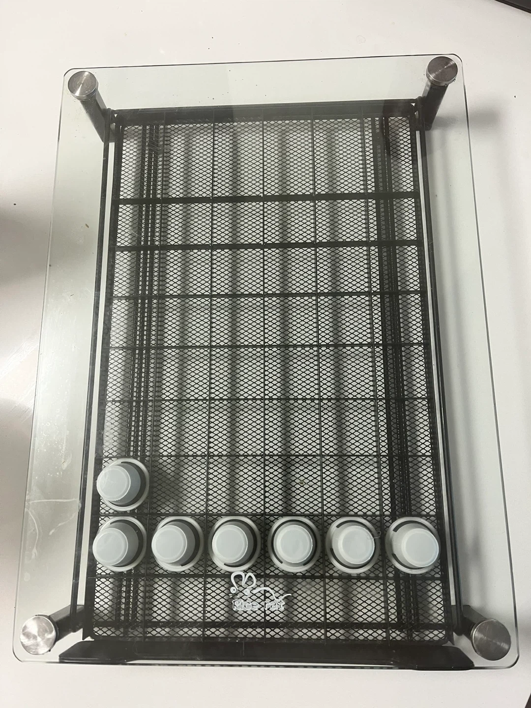 Pods Coffee Pod Holder - Black Metal & Tempered Glass - photo 2