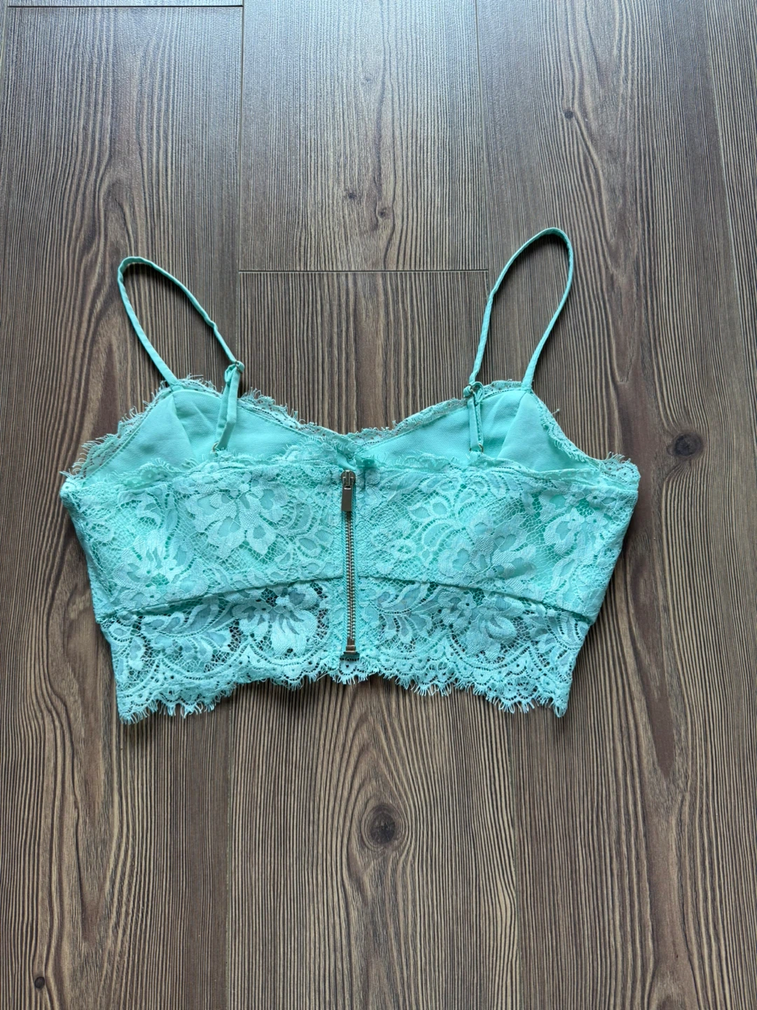 Lace Bralette - Mint Green - Size M - photo 4