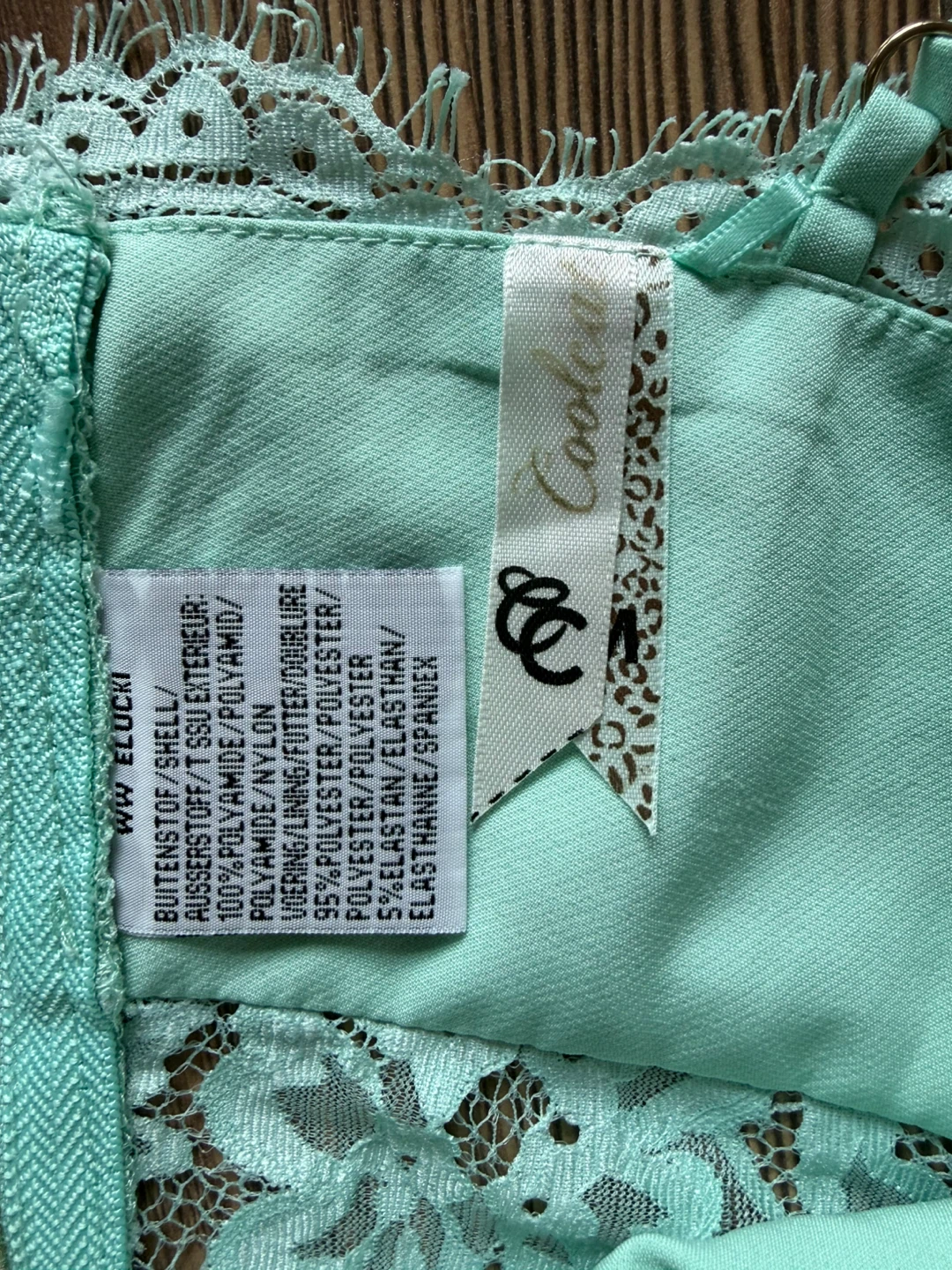 Lace Bralette - Mint Green - Size M - photo 5