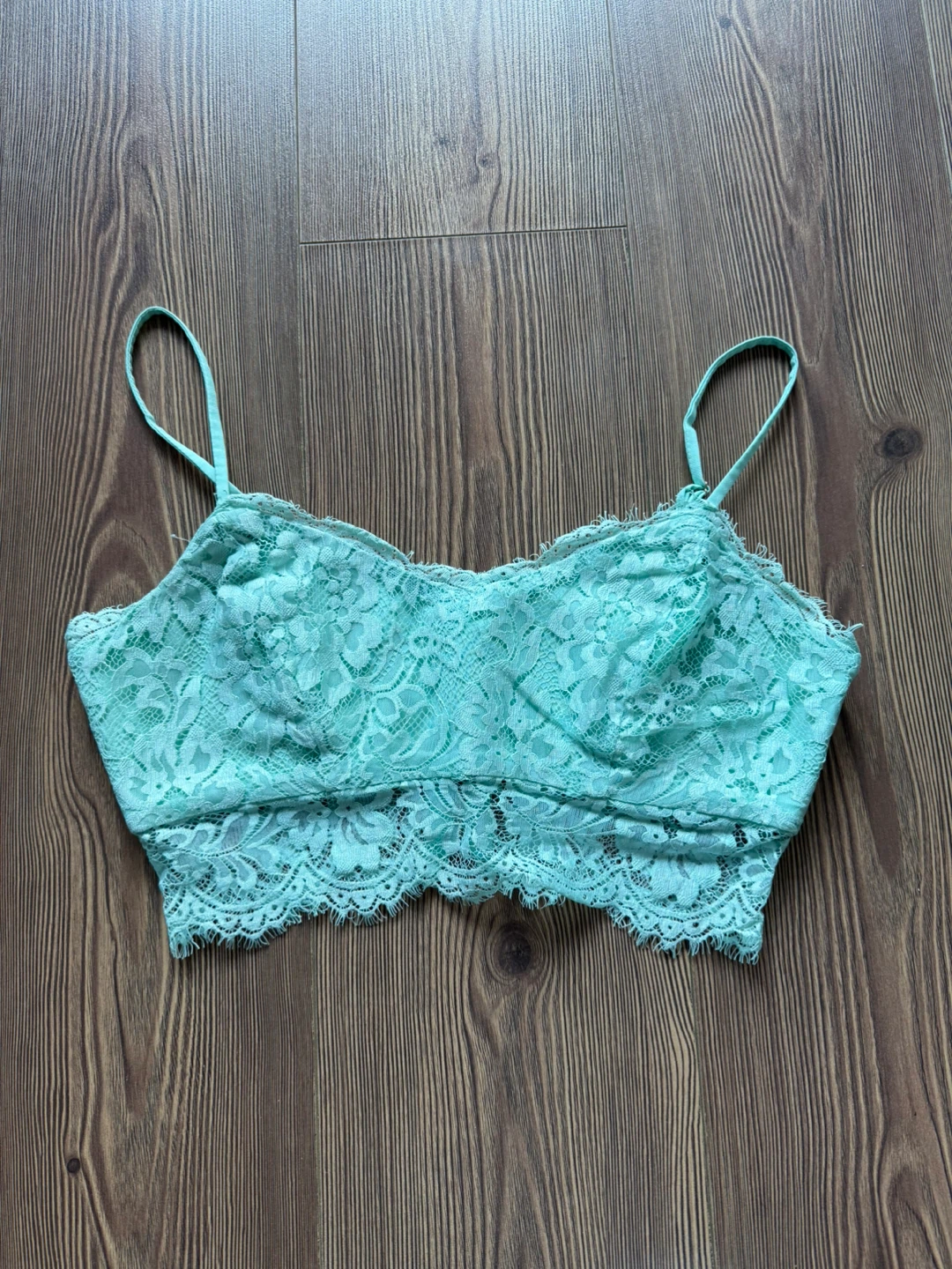 Lace Bralette - Mint Green - Size M - photo 3