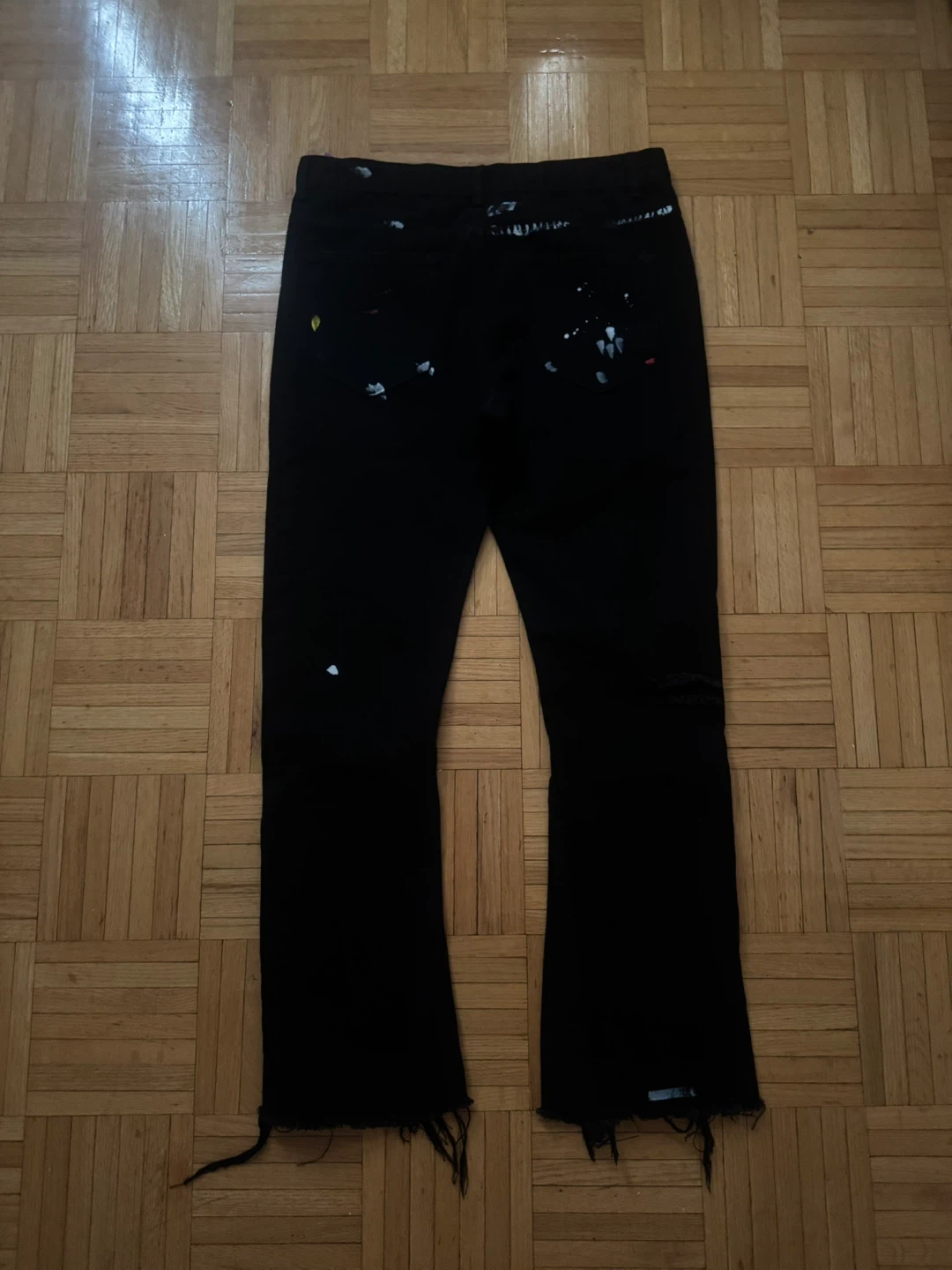 Gallery Dept. Black Painted Flare Jeans