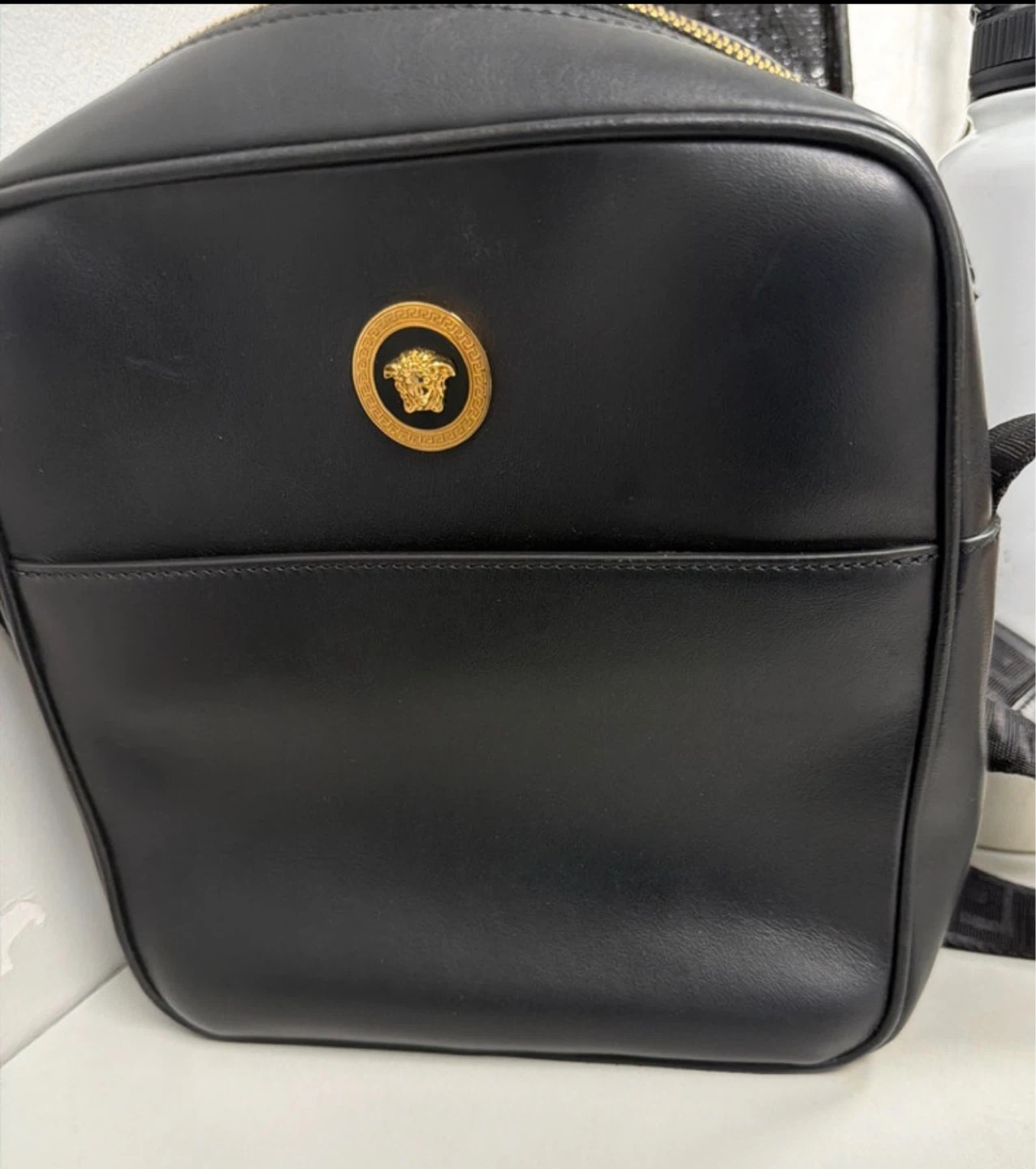 Versace Black Leather Medusa Crossbody Bag - photo 2
