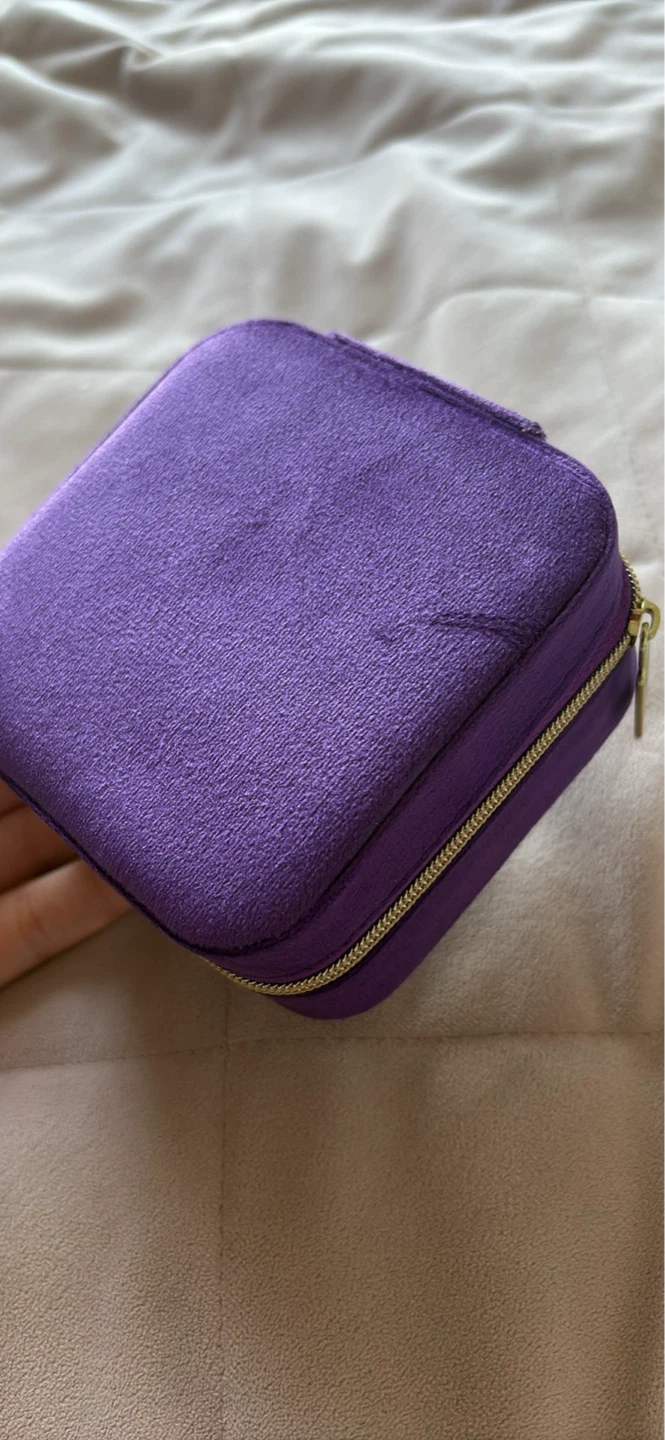Purple Velvet Jewelry Box Organizer - photo 2