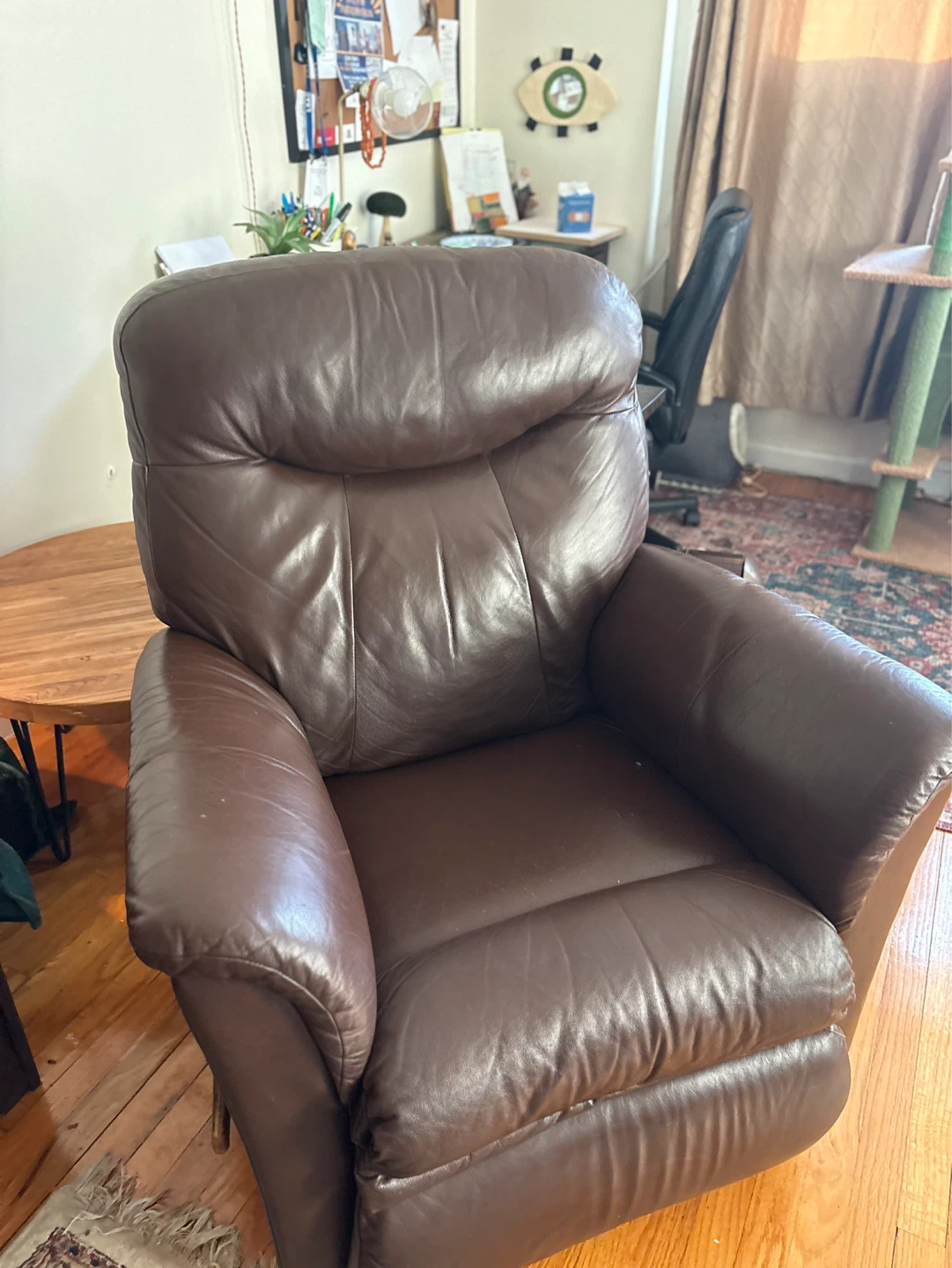Brown Leather Recliner Chair - photo 2