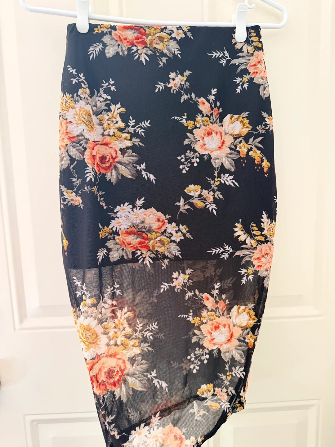 Black Floral Skirt   size S / 5-6 - photo 2