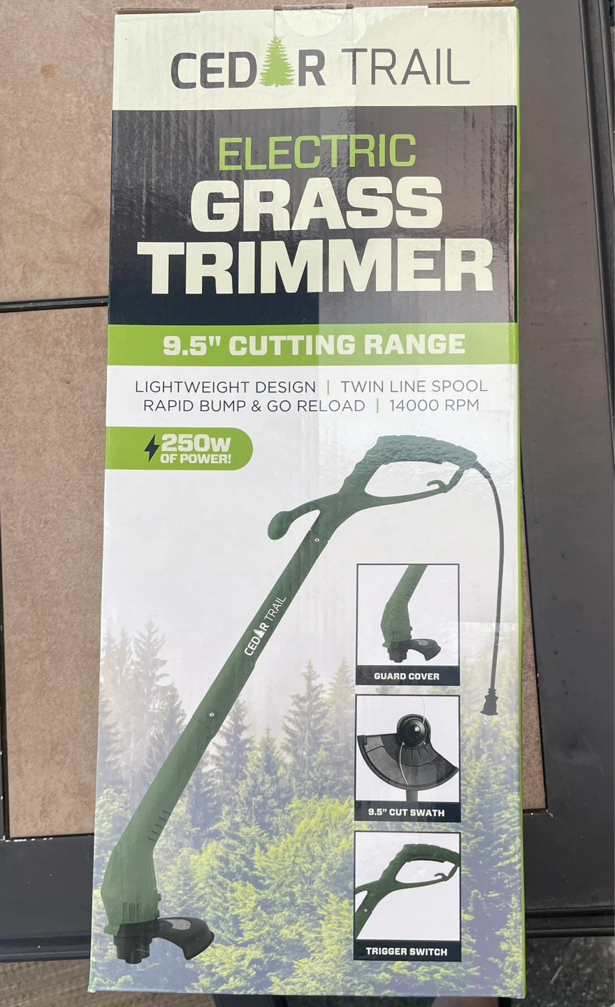 Cedar Trail Electric Grass Trimmer CT-GT-G 9.5" Cutting Range
