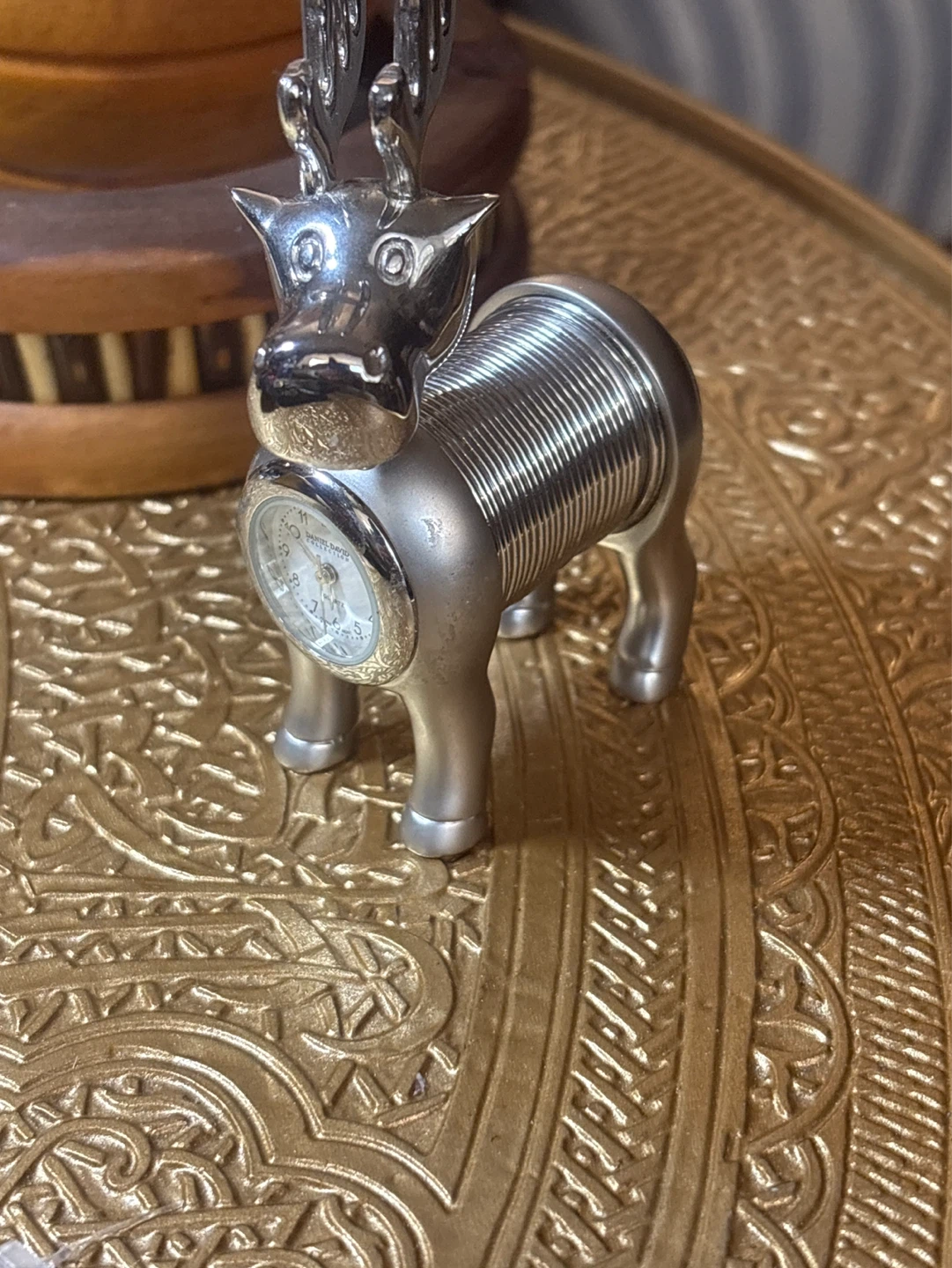 Silver Reindeer Alarm Clock - photo 3