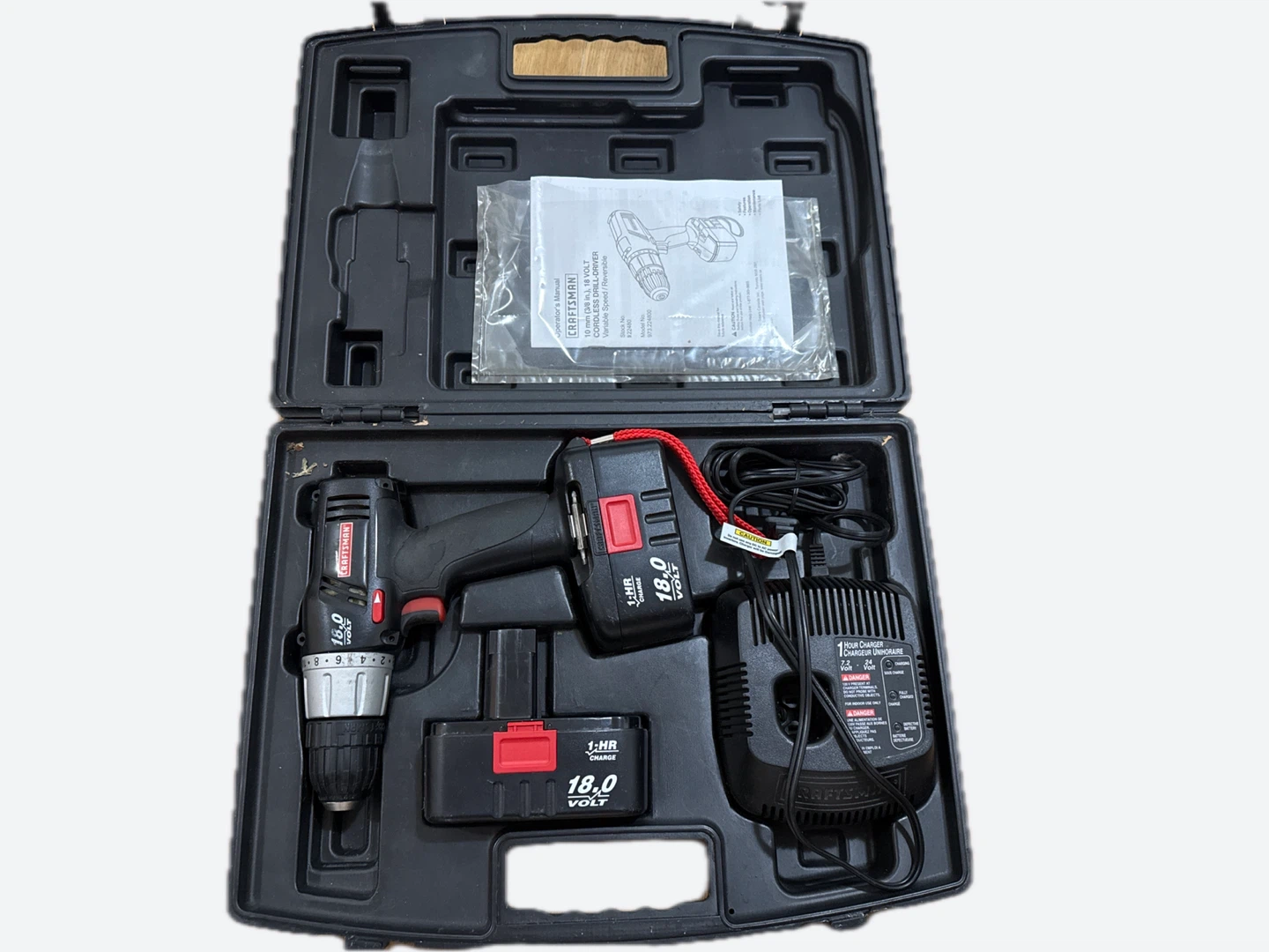 Craftsman 18.0 Volt Cordless Drill Set with Case - photo 2
