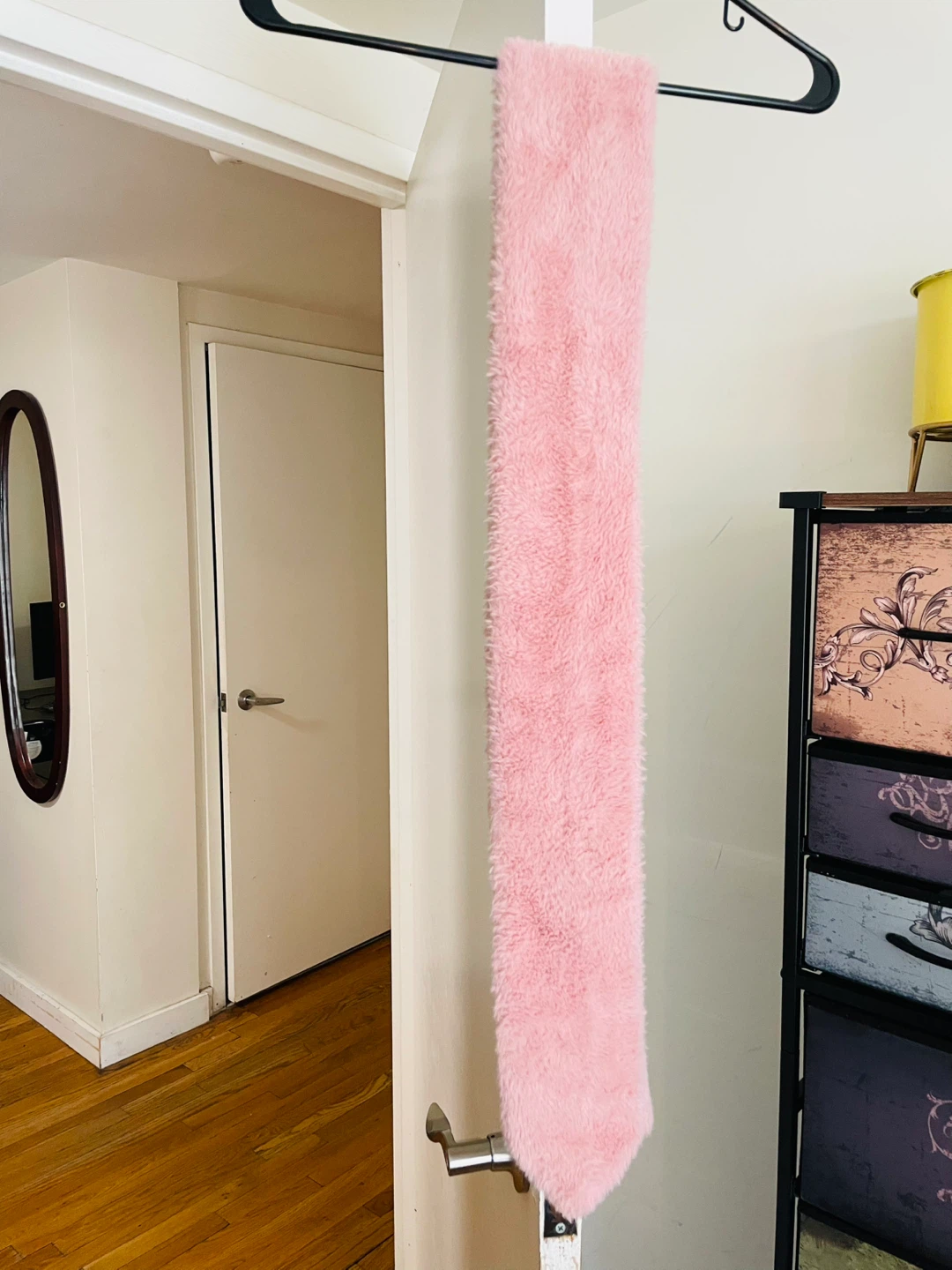 Pink Fuzzy Scarf