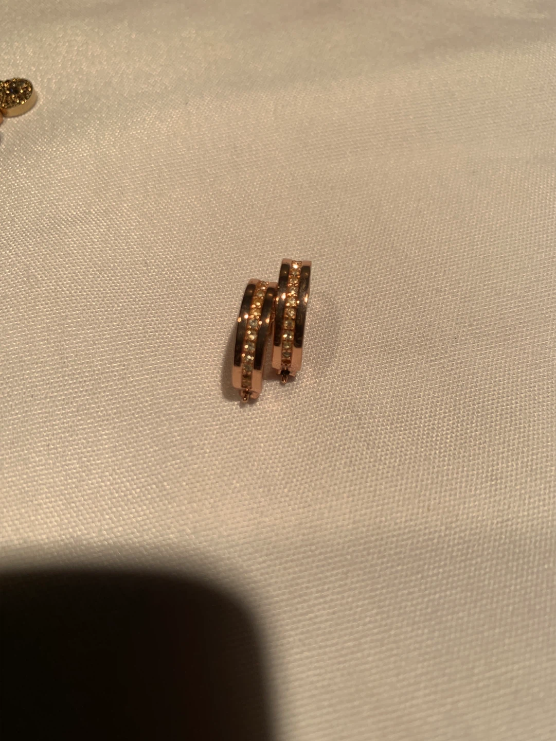 Coach Rose Gold Tone with crystals Hoop Earrings - photo 3