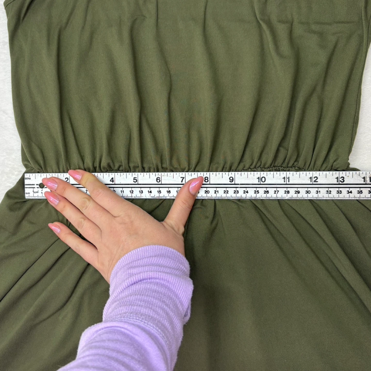 Ardene Basic Olive Green Spaghetti Strap Mini Romper Size M - photo 5