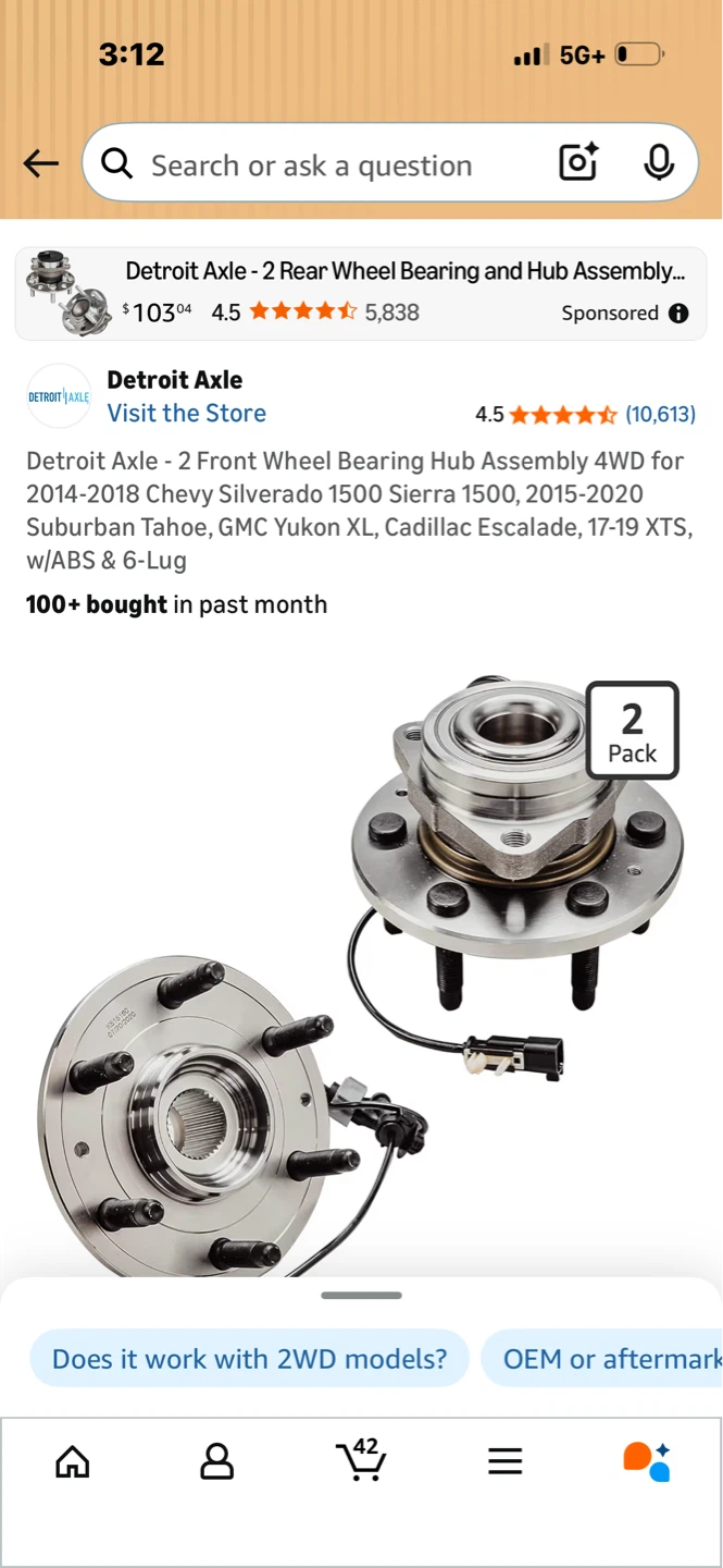 Detroit Axle Front Wheel Hub Assembly for Chevy Silverado Sierra - photo 4