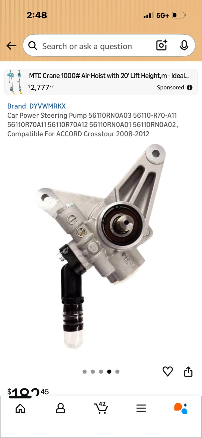 Car Power Steering Pump for ACCORD Crosstour 2008-2012 - photo 5