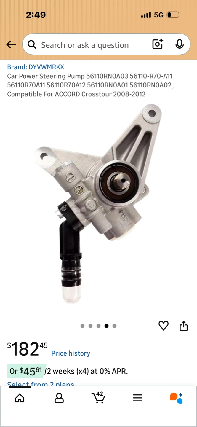Car Power Steering Pump for ACCORD Crosstour 2008-2012 - photo 4