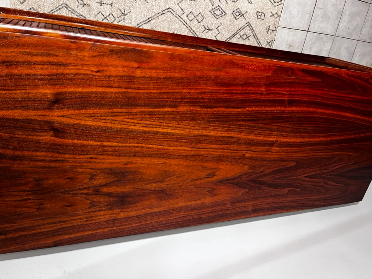 Restored Mid-Century Modern Tambour Door Rosewood Credenza - photo 4