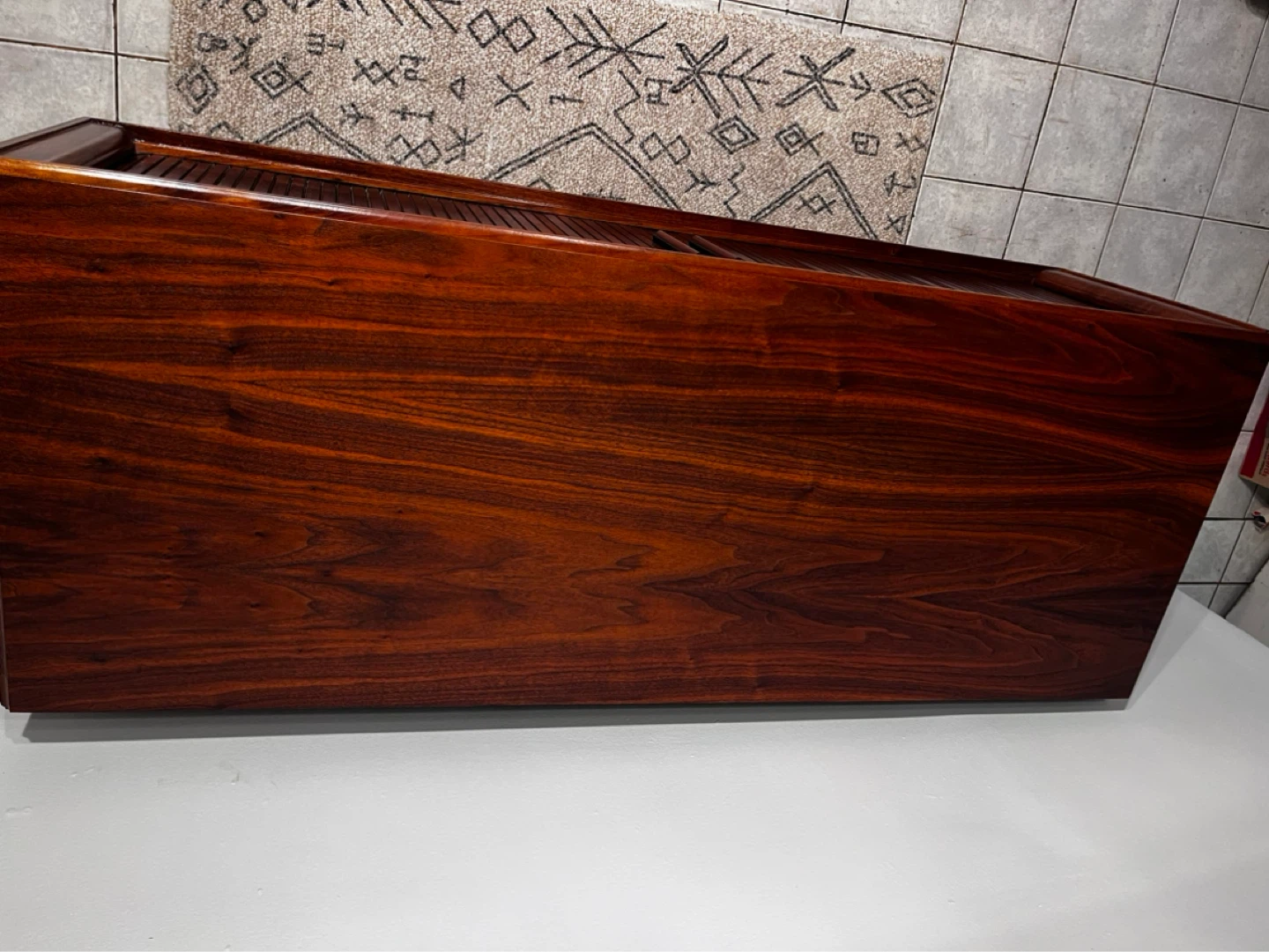 Restored Mid-Century Modern Tambour Door Rosewood Credenza - photo 5