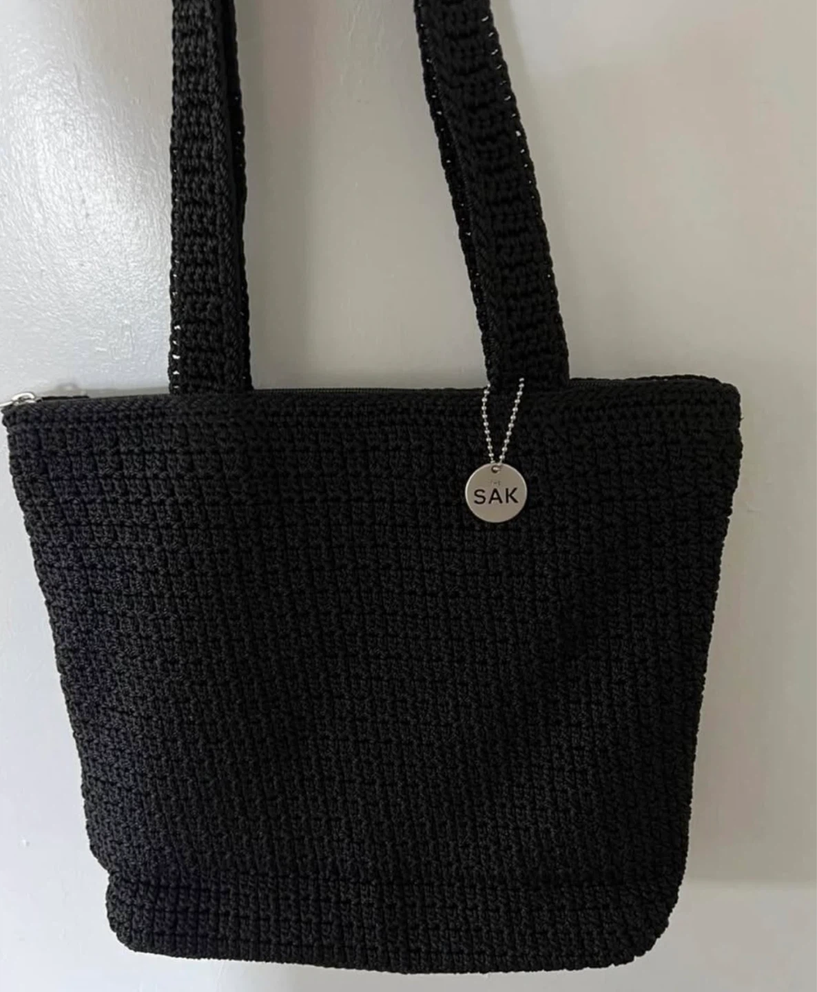 The SAK Black Crochet Tote Bag
