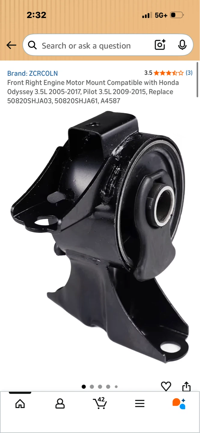 Front Right Engine Motor Mount for Honda Odyssey Pilot - photo 5