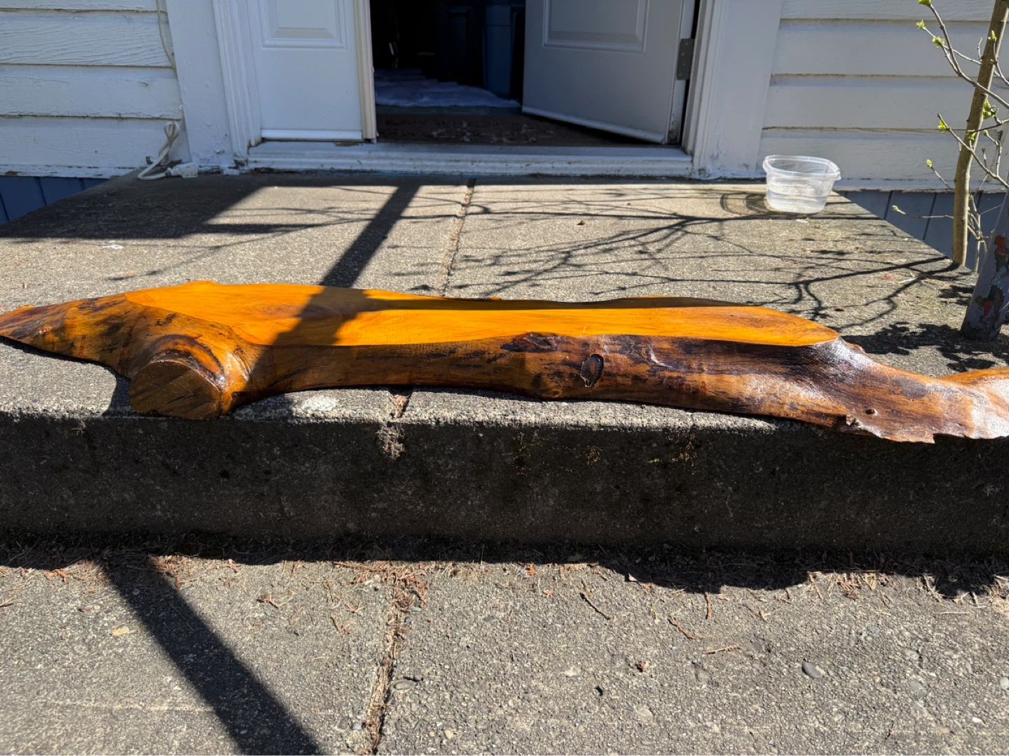 Live edge wood shelf - photo 3